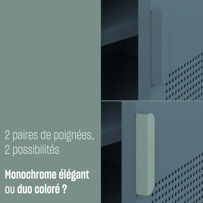 Adel - Armoire 2 portes en métal H180cm