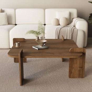 Soleni - Table basse en bois 90x90cm