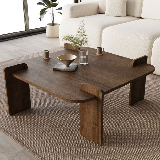 Soleni - Table basse en bois 90x90cm
