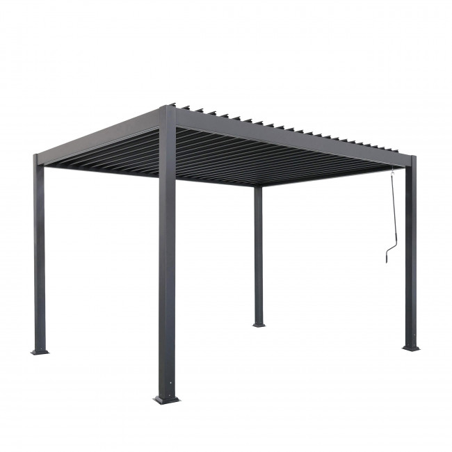 Tero - Pergola bioclimatique en aluminium 4x3m - anthracite
