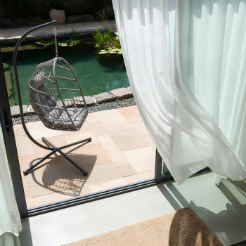 Sully - Fauteuil suspendu de jardin en corde et métal
