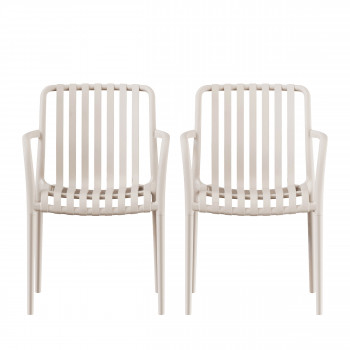 Brano - Lot de 2 fauteuils indoor/outdoor en plastique