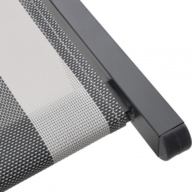 Brisa - Lot de 2 chiliennes à rayures et aluminium