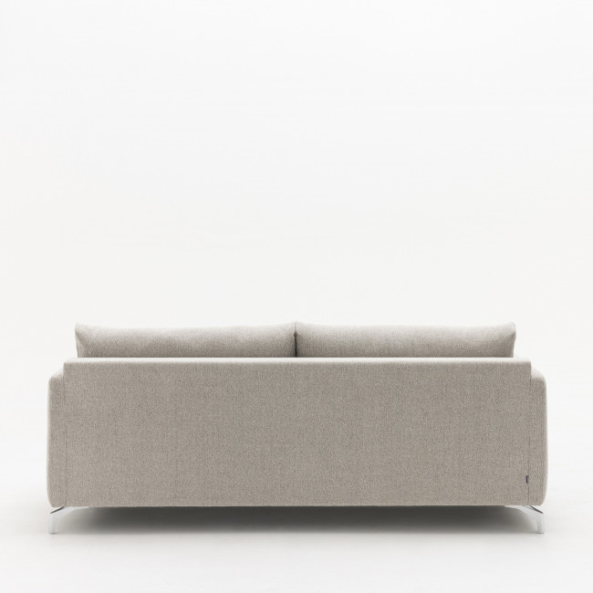 Steffen - Canapé droit 3 places en tissu et pieds chrome