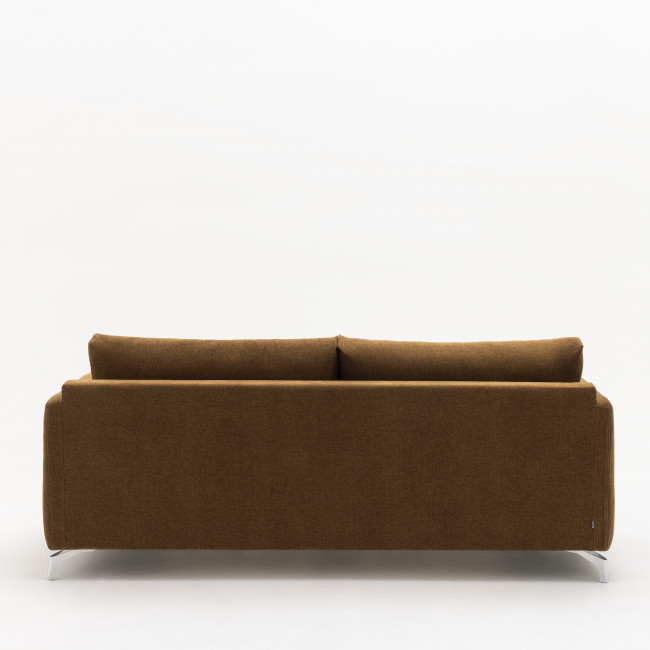 Steffen - Canapé convertible 3 places en tissu et pieds chrome