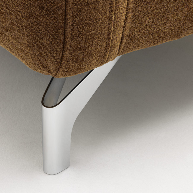 Steffen - Canapé convertible 3 places en tissu et pieds chrome