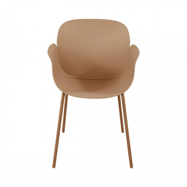 Acapulco - Lot de 4 fauteuils de table intérieur et extérieur en plastique et métal