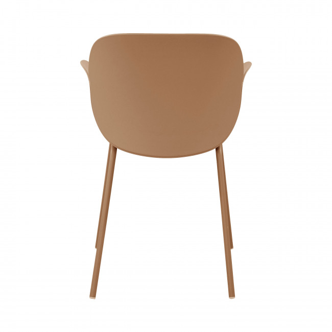 Acapulco - Lot de 4 fauteuils de table intérieur et extérieur en plastique et métal