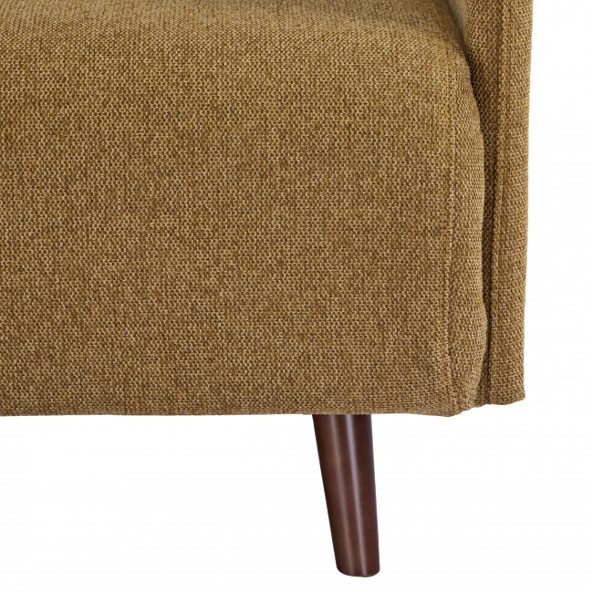 Belushi - Canapé convertible 2 places en tissu pieds bois foncé