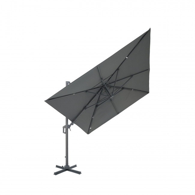 Veya - Parasol rectangulaire déporté en aluminium 3x4m