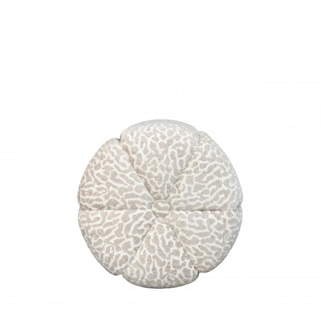 Flower - Pouf en tissu imprimé animal ø38cm