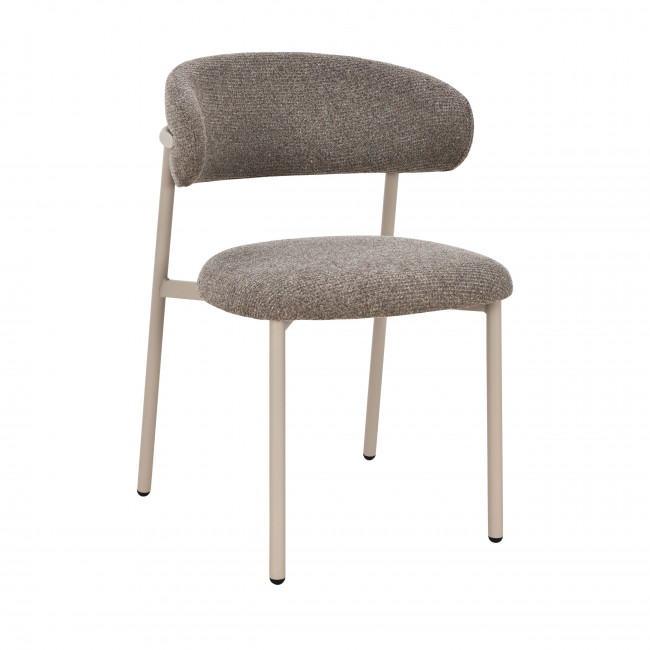 Aria - Lot de 2 chaises en tissu pieds beiges