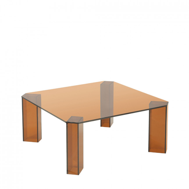 Remo - Table basse carrée en verre 80x80cm