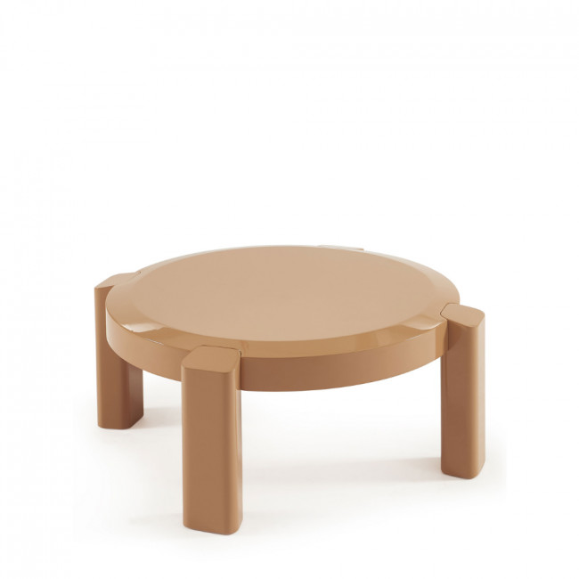 Lori - Table basse ronde en bois laqué ø87,5cm