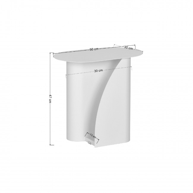 Wave - Table d'appoint en métal H47cm 