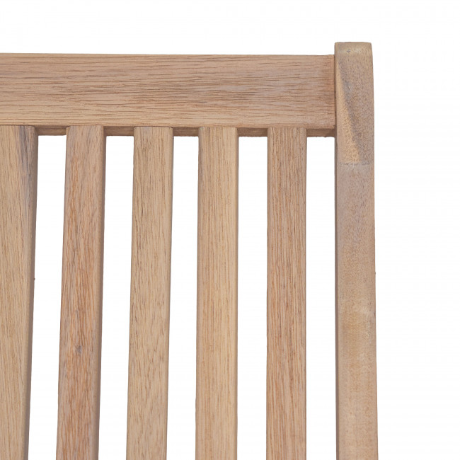 Lina - Lot de 2 chaises pliantes de jardin en bois