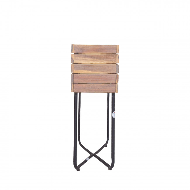 Kora - Jardinière en bois et métal H62cm