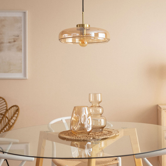 Neyo - Suspension ronde en verre ø34cm