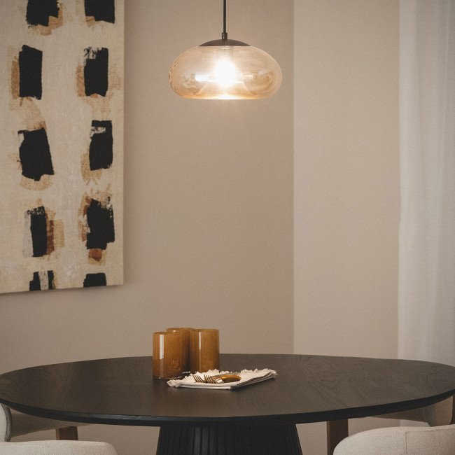 Evo - Suspension ronde en verre ø28cm
