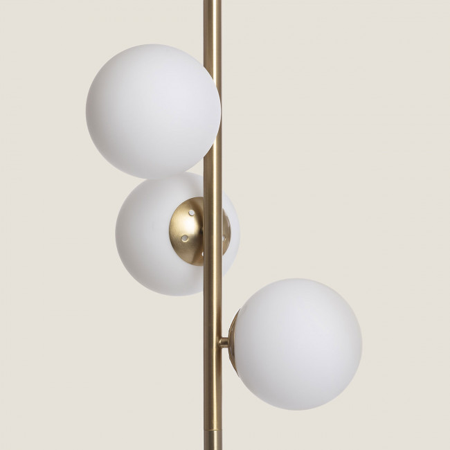 Kano - Lampadaire avec 3 points lumineux en verre H148cm