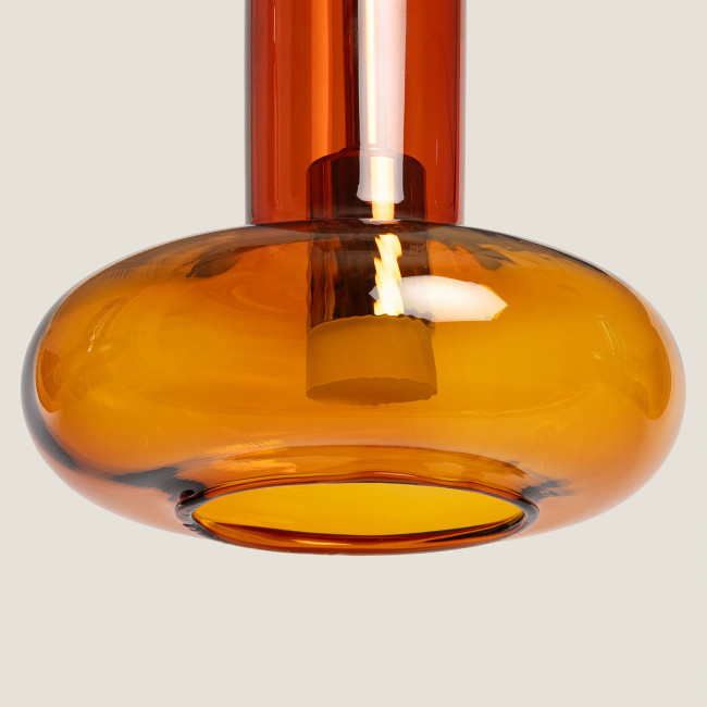 Timo - Suspension en verre avec LED intégrée ø15cm