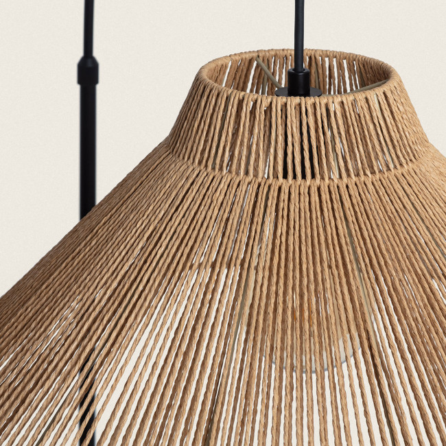 Vano - Lampadaire en métal avec abat-jour en corde H155cm