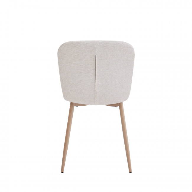 Gaston - Lot de 2 chaises en tissu piètement effet bois
