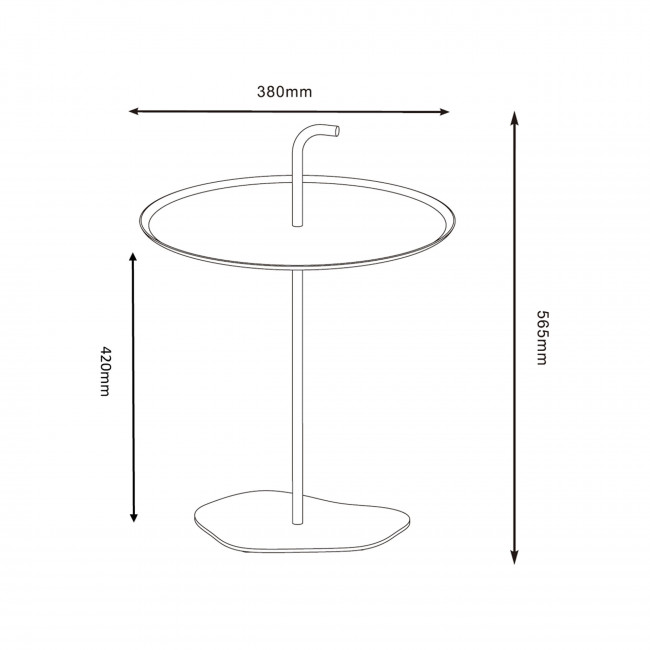 Sivo - Table d'appoint de jardin en acier traité ø38cm