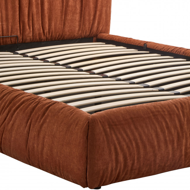 Livia - Lit coffre en tissu 160x200cm