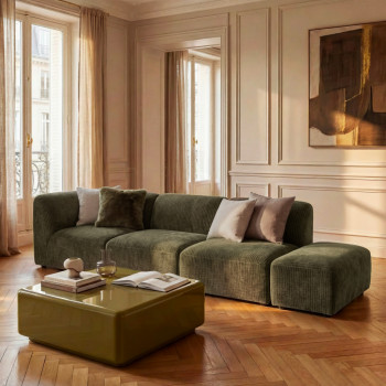 Noor - Chauffeuse pour canapé modulable en velours côtelé 