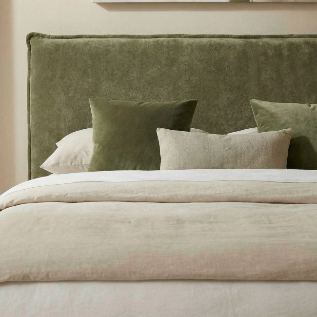 Cama -  Lit coffre en tissu 140x190cm