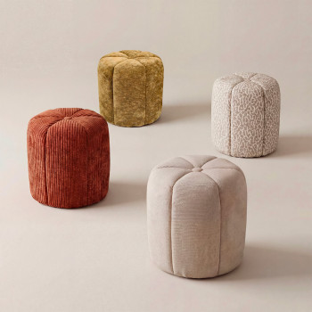 Flower - Pouf rond en tissu ø38cm