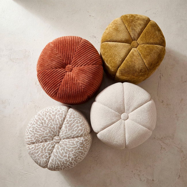 Flower - Pouf rond en tissu ø38cm