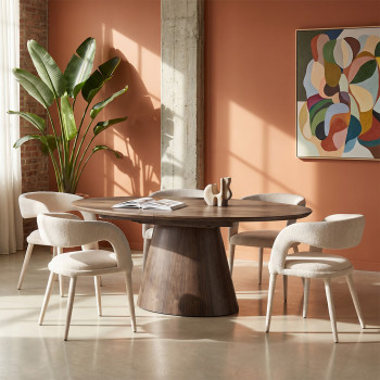 Romy - Lot de 2 fauteuils de table en tissu