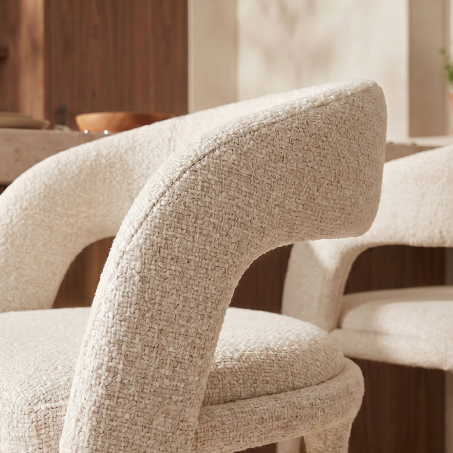 Romy - Lot de 2 chaises de bar en tissu H75cm