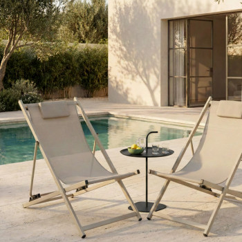 Sivo - Table d'appoint indoor/outdoor ronde en métal ø38cm
