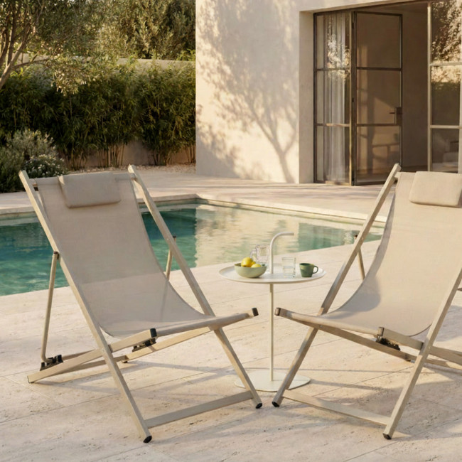 Sivo - Table d'appoint indoor/outdoor ronde en métal ø38cm