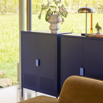 Adel - Buffet haut 2 portes en métal H110cm