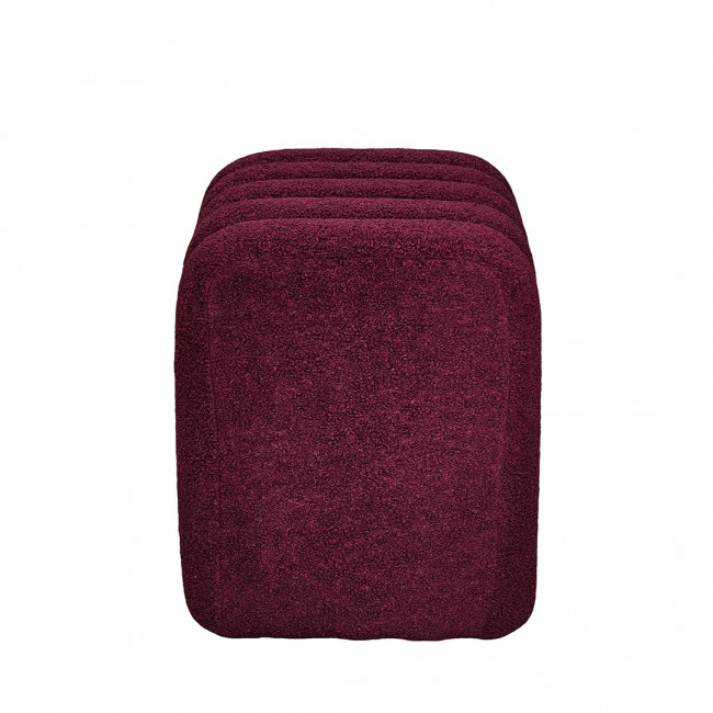 Leto - Pouf rembourré en tissu bouclette