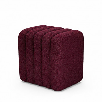 Leto - Pouf rembourré en tissu bouclette