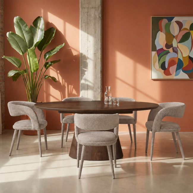 Romy - Lot de 2 fauteuils de table en tissu