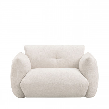 Bocca - Fauteuil en tissu à dossier capitonné