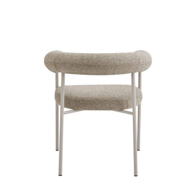 Olympe - Lot de 2 fauteuils de table en tissu pieds beige