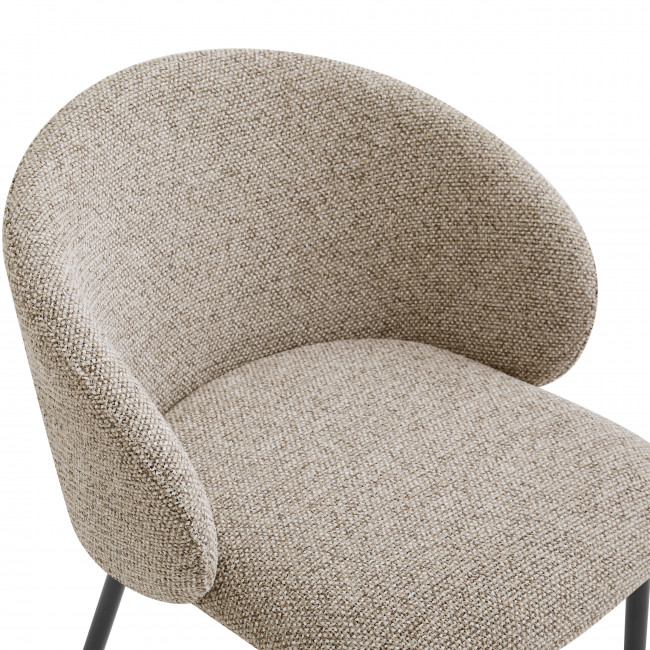Valom - Lot de 2 tabourets de bar en tissu et métal H66cm