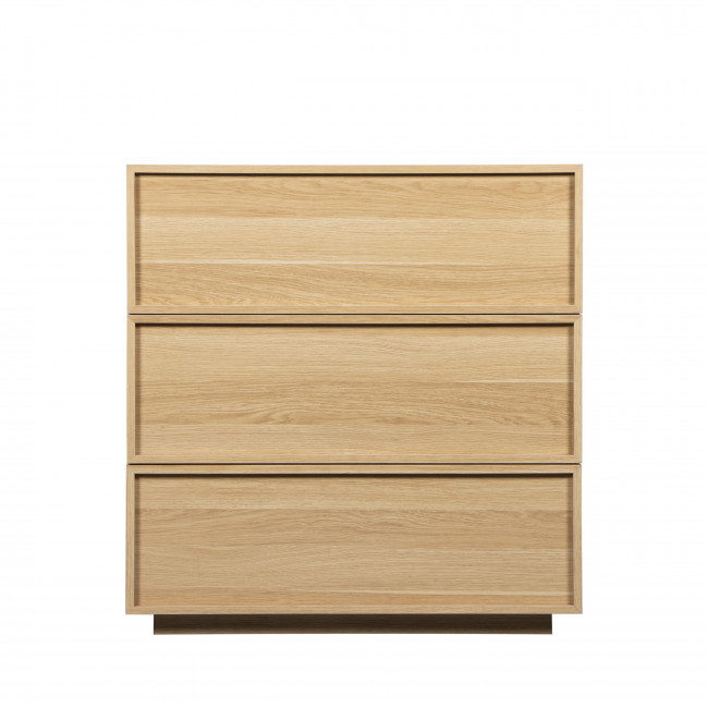 Joy - Commode 3 tiroirs en bois L85cm