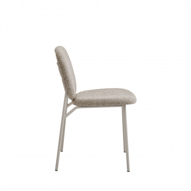 Dalby - Lot de 2 chaises en tissu pieds beiges