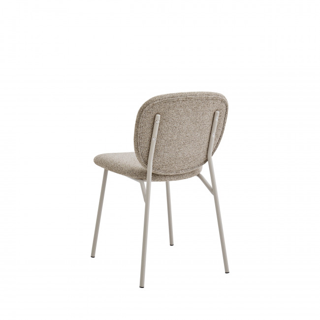 Dalby - Lot de 2 chaises en tissu pieds beiges