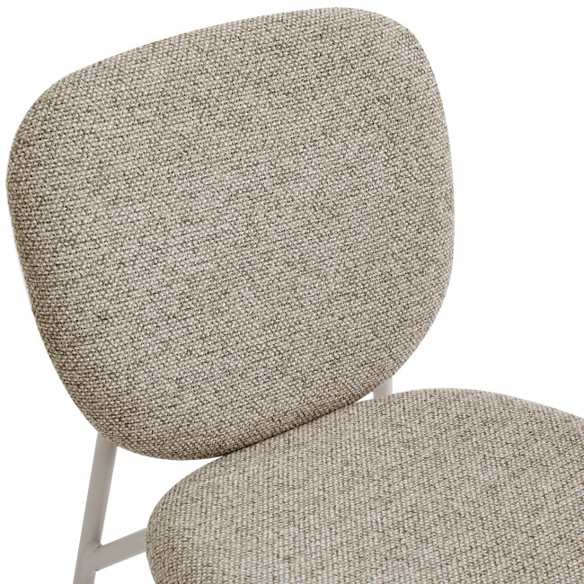 Dalby - Lot de 2 chaises en tissu pieds beiges