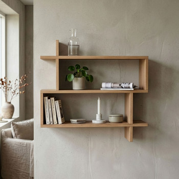 Plex - Étagère murale en bois L70cm