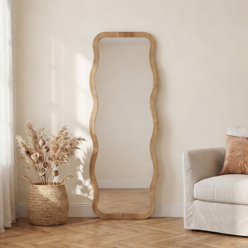 Luna - Miroir sur pieds en bois 50x160cm